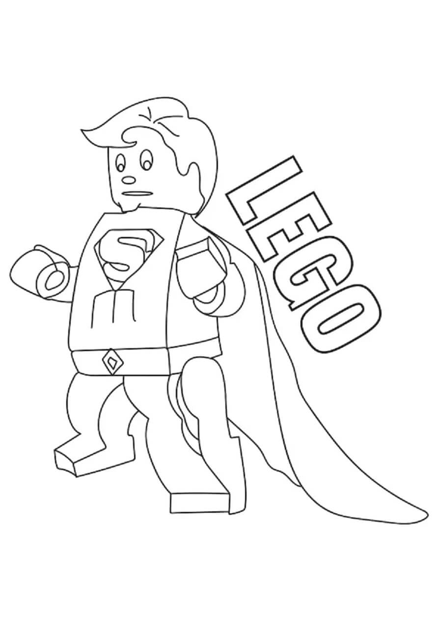 Lego super-homem engraçado para colorir