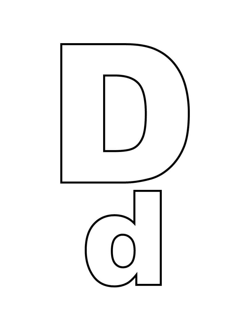Desenhos de Letra D 7 para colorir