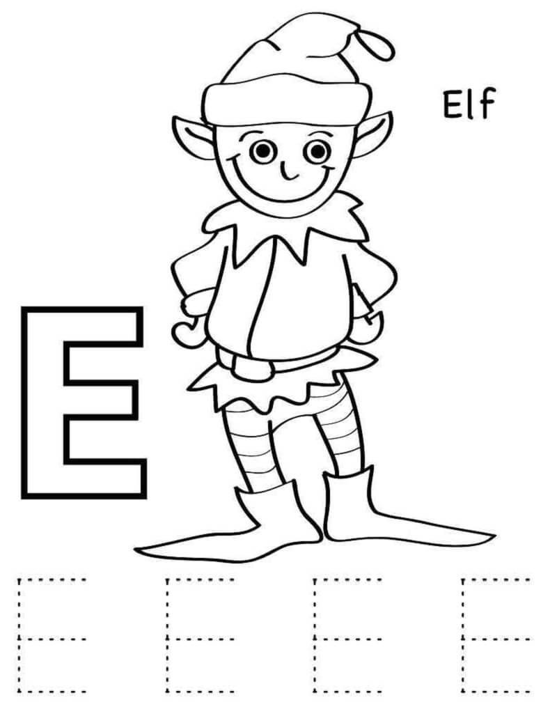 Desenhos de Letra E 18 para colorir