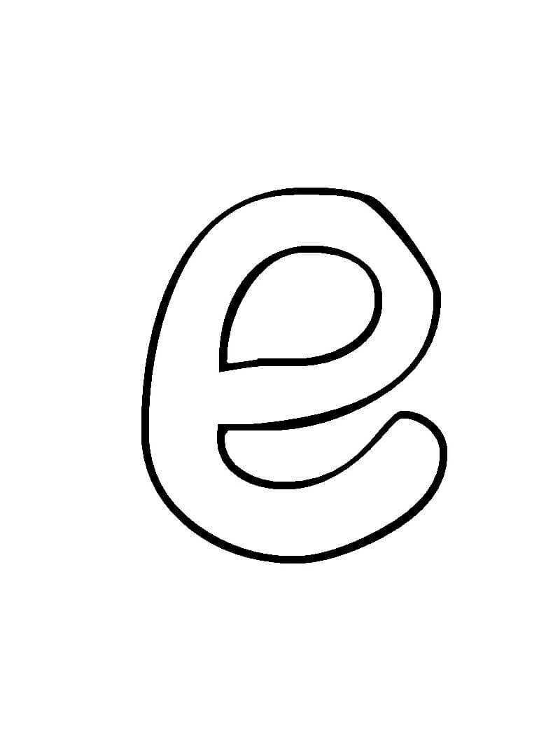 Desenhos de Letra E 19 para colorir