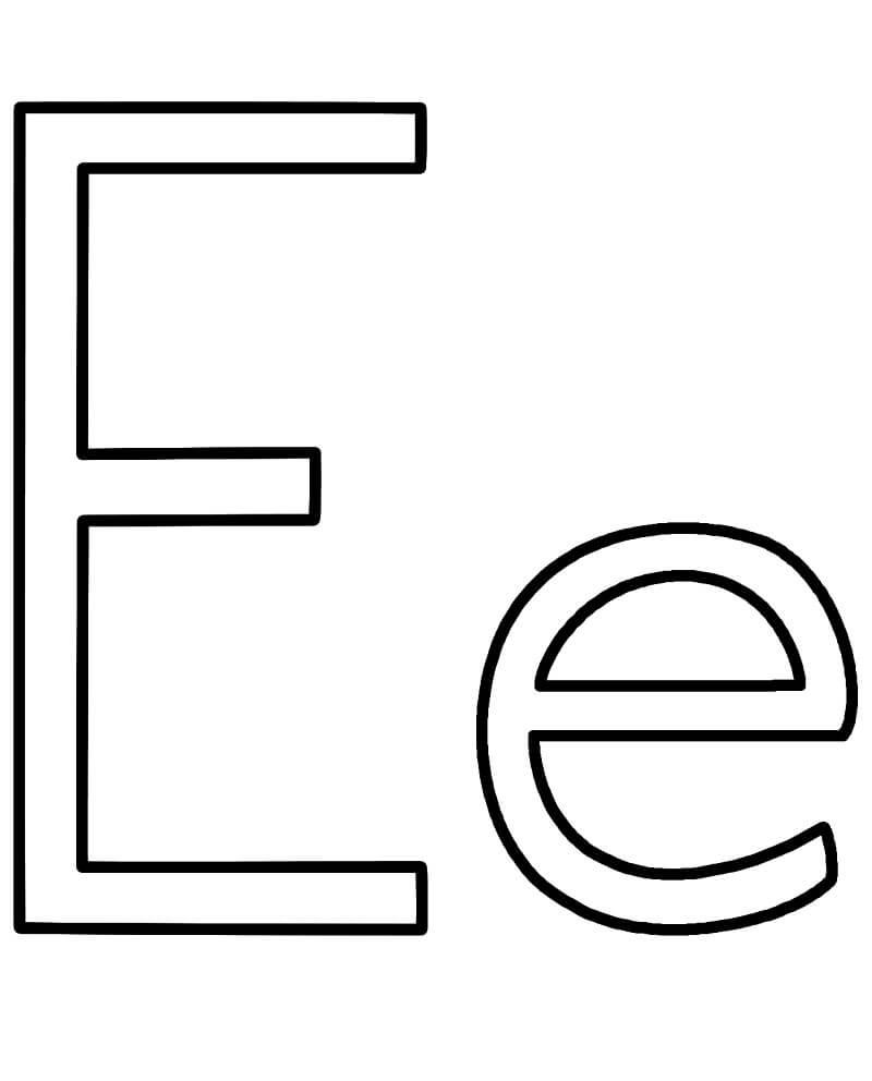 Desenhos de Letra E 2 para colorir