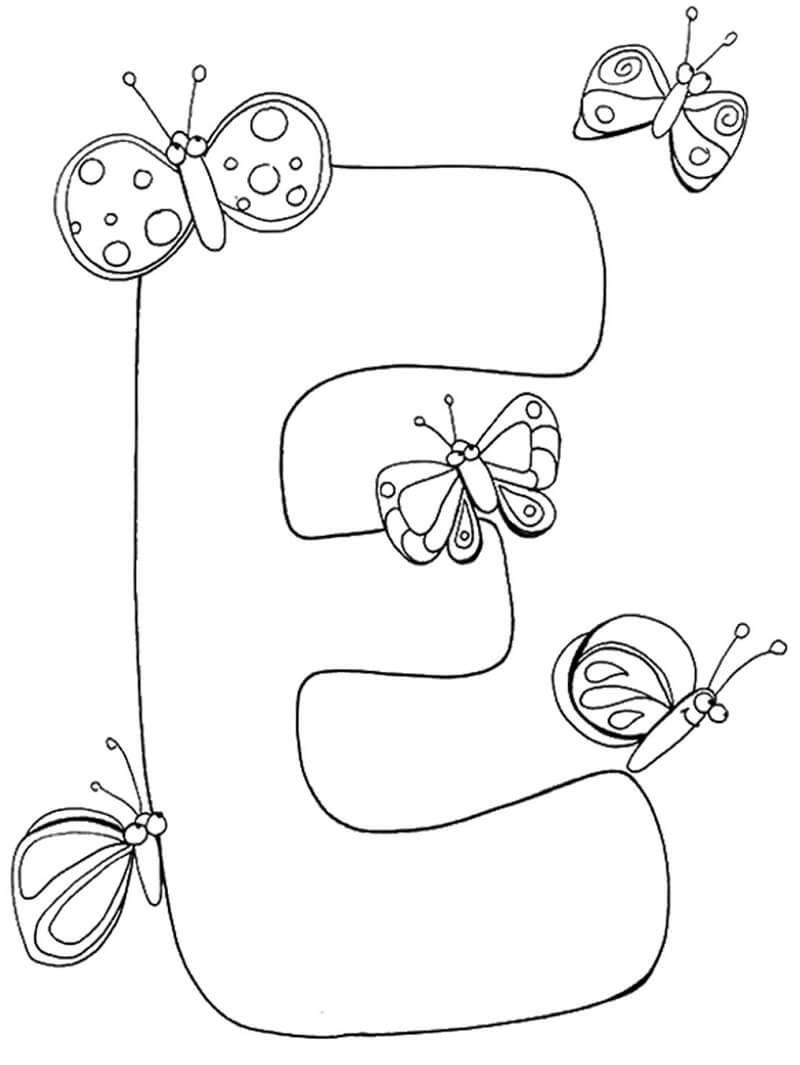 Desenhos de Letra E 9 para colorir