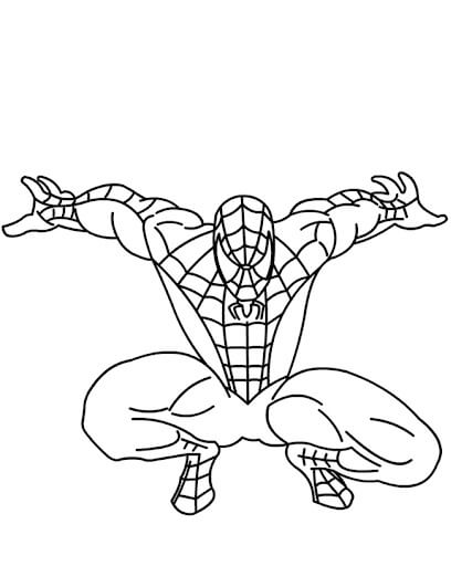 Desenhos de Lindo Homem Aranha para colorir