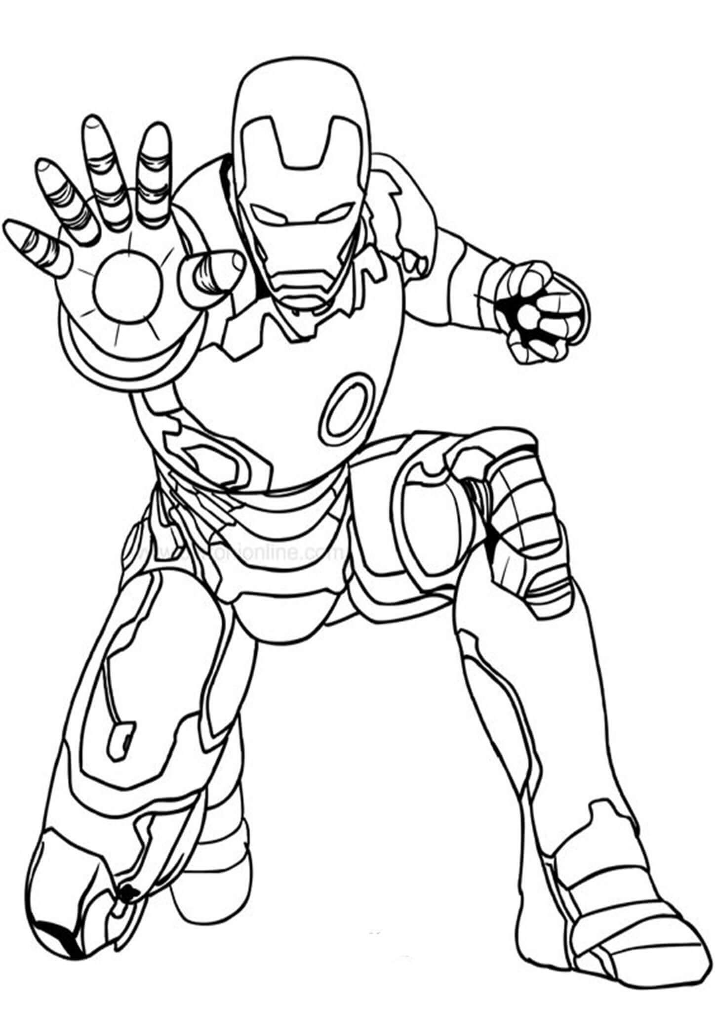 Desenhos de Luta do Homem de Ferro para colorir