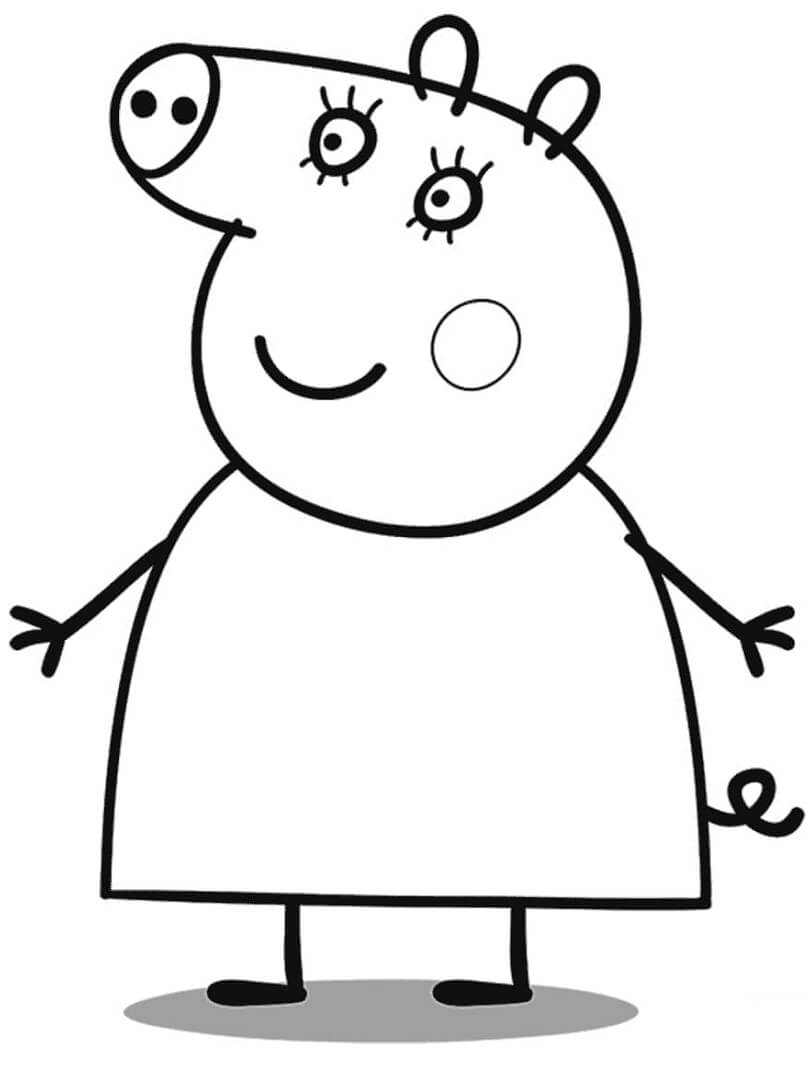 Desenhos de Mamãe Pig para colorir
