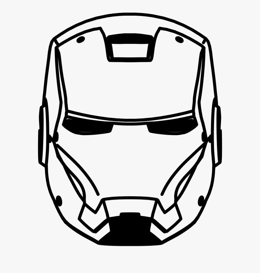 Desenhos de Máscara do Homem de Ferro para colorir