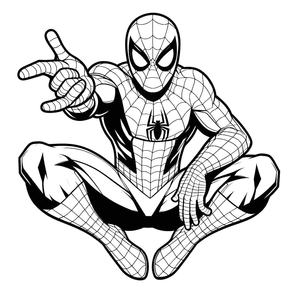 O Homem Aranha para colorir