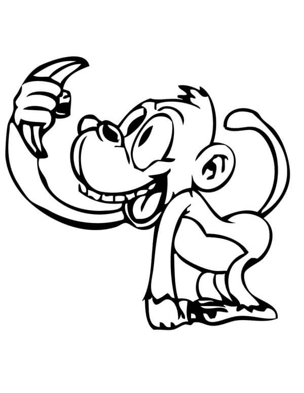 Desenhos de O Macaco Pegou uma Banana para colorir