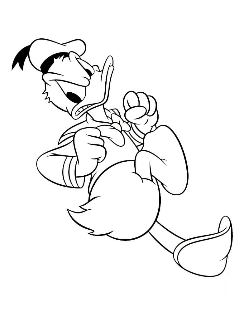 Desenhos de Pato Donald Zangado para colorir