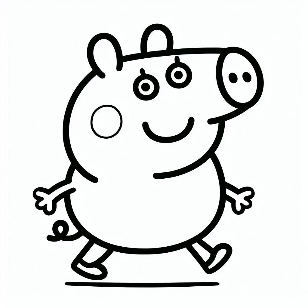 Desenhos de Peppa Pig Básico Grátis para colorir