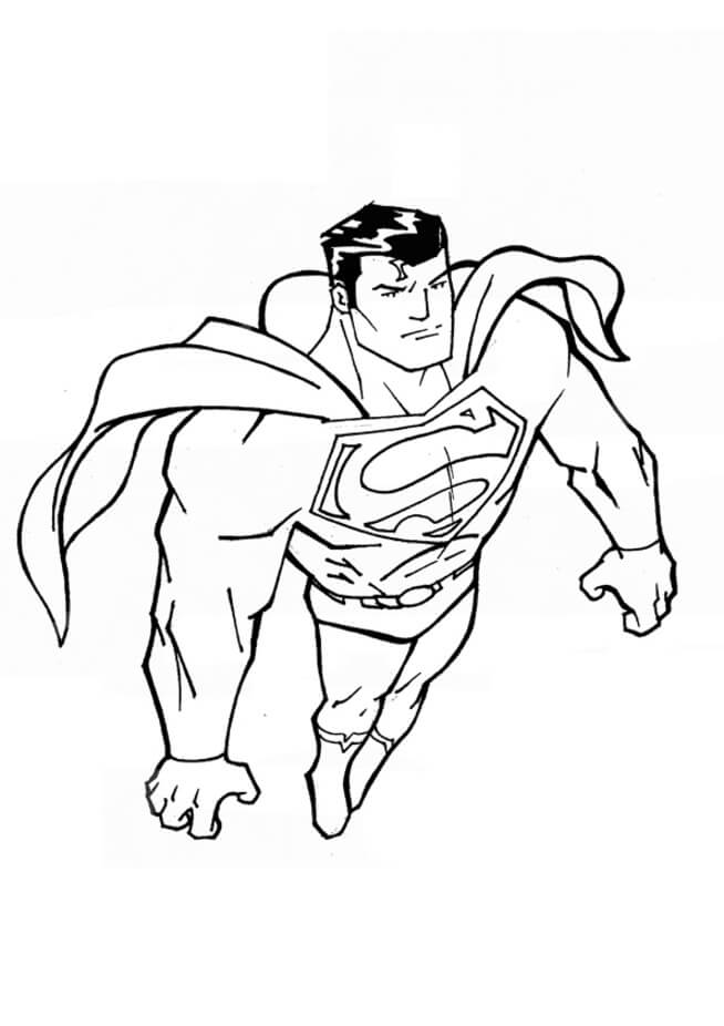 Desenhos de Super-homem Voador 4 para colorir