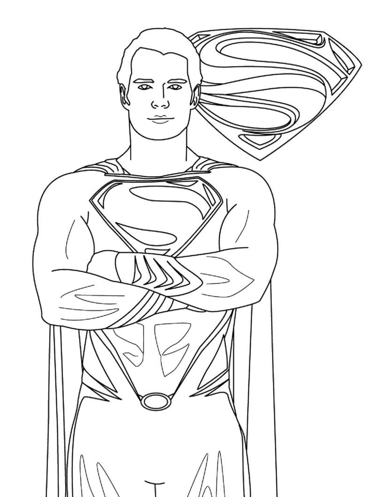 Super-homem cool para colorir