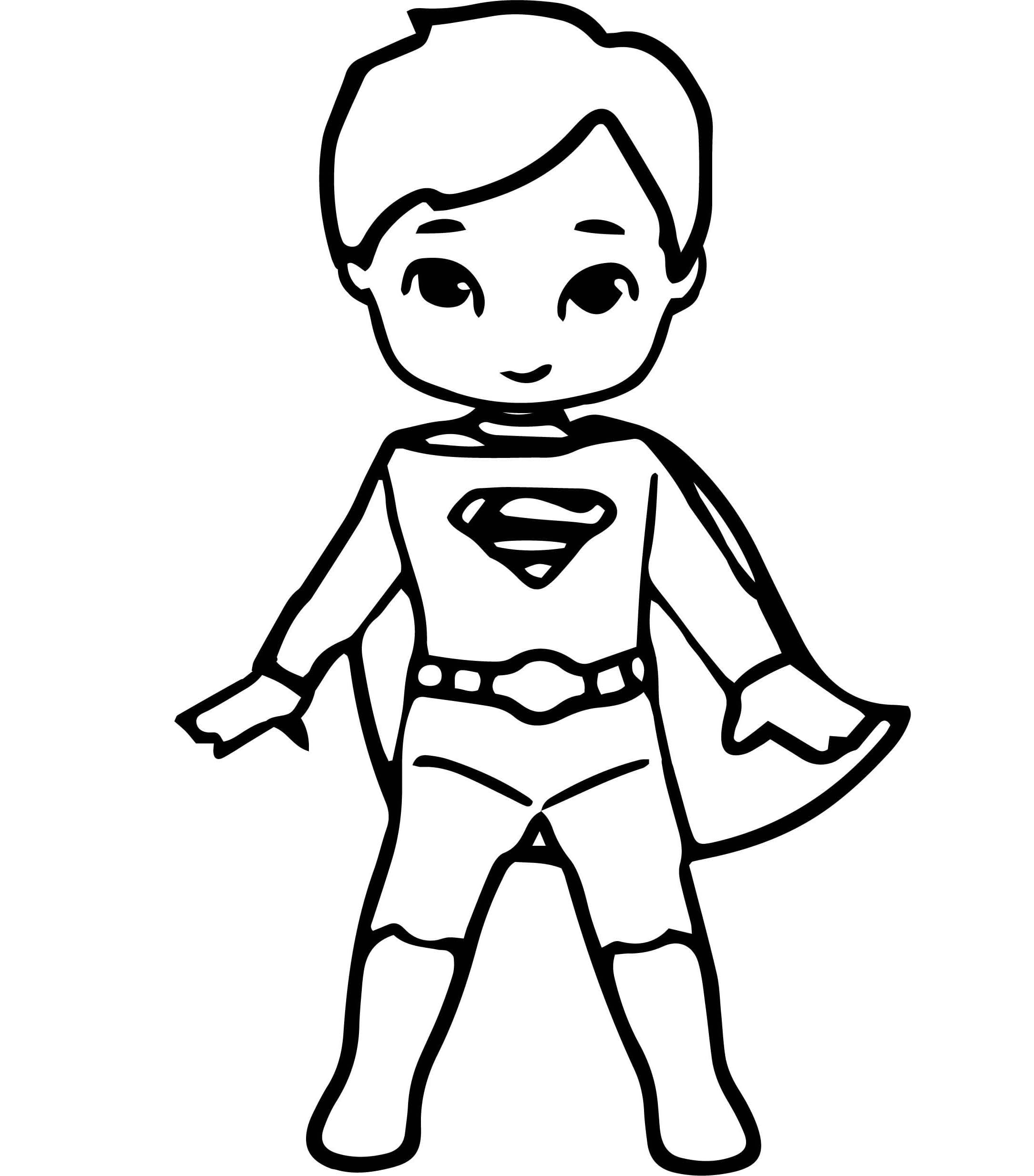 Super-homem fofo para colorir