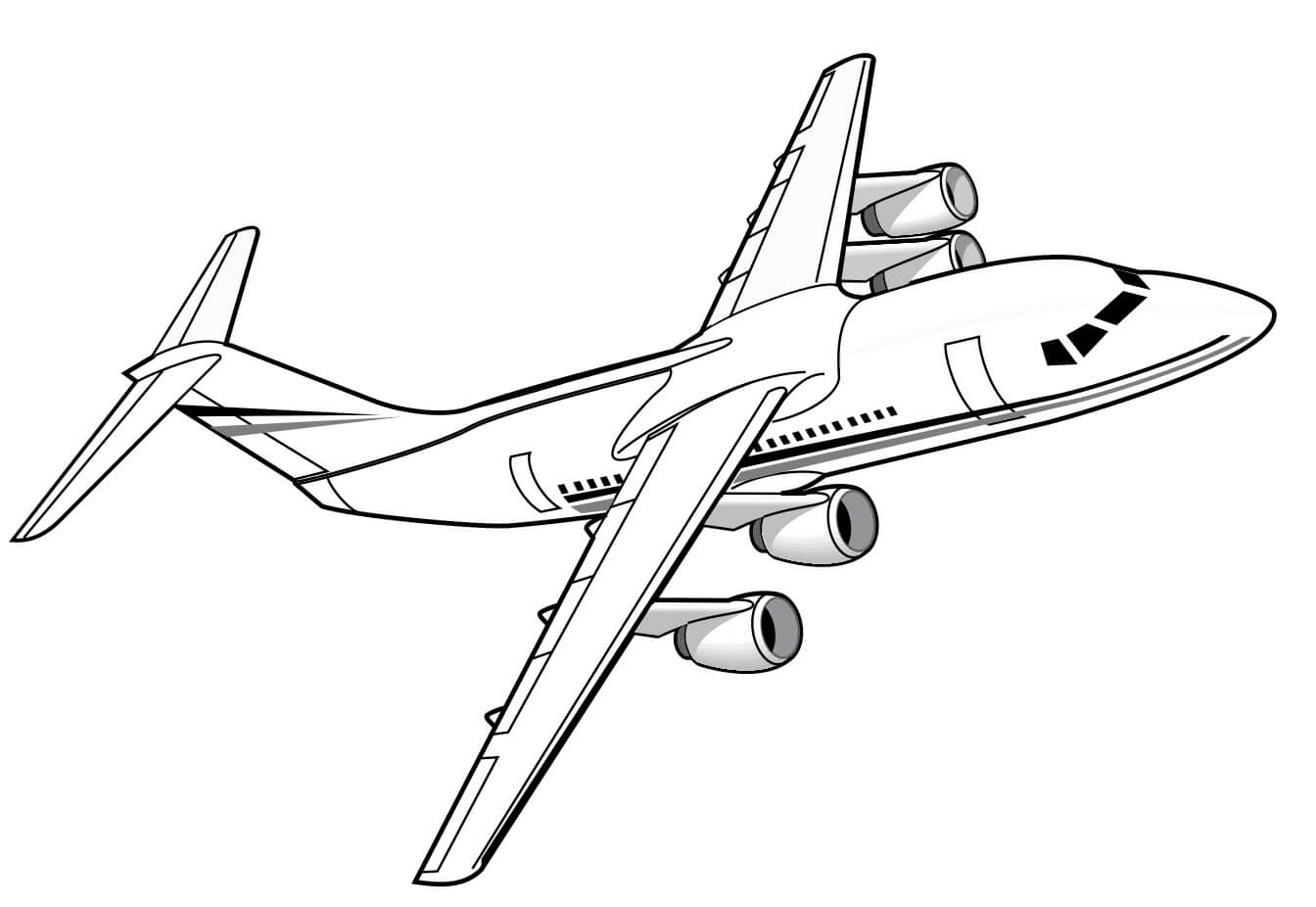 Desenhos de Vôo de Avião para colorir
