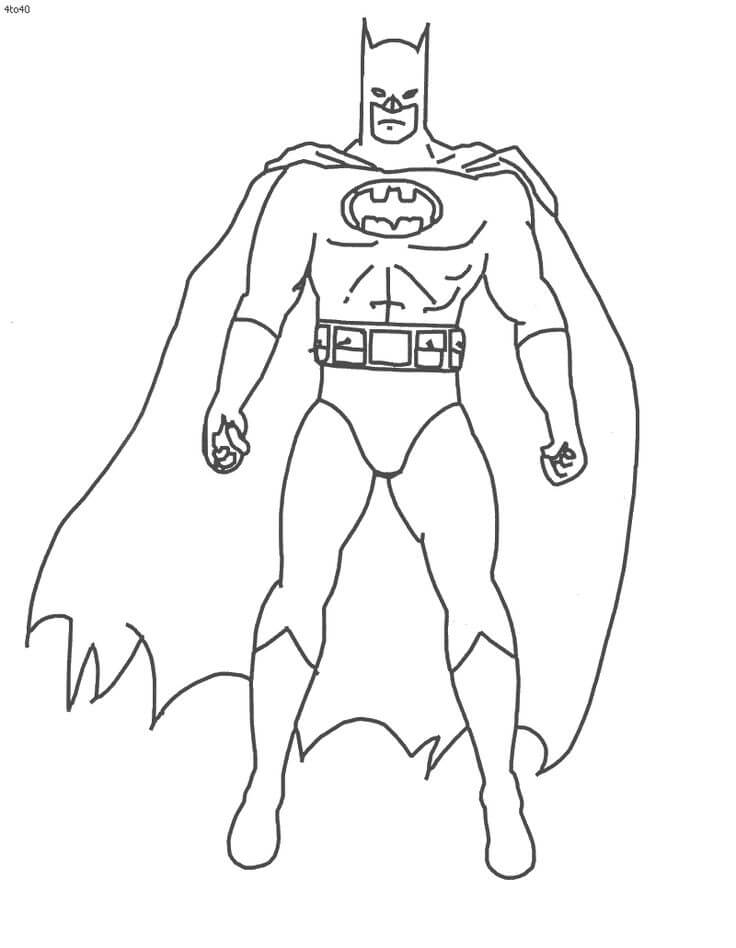 Desenhos de Batman Básico para colorir