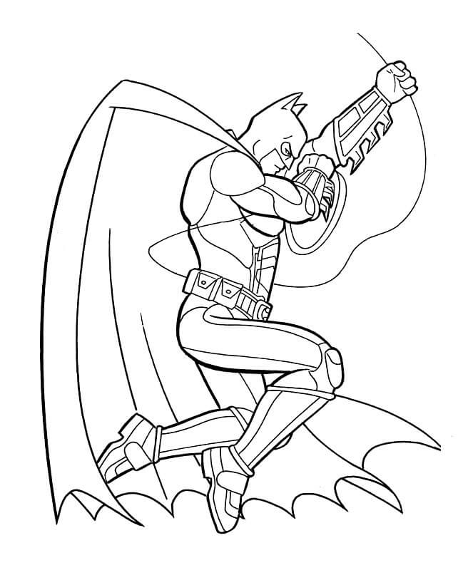 Desenhos de Batman Lutando para colorir