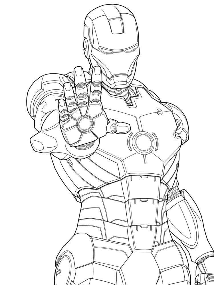Desenhos de Retrato do Ataque do Homem de Ferro para colorir