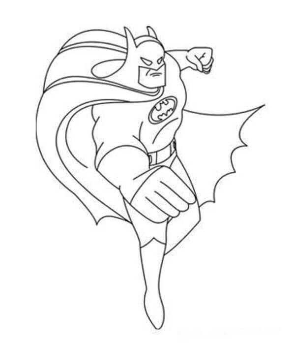 Desenhos de Soco do Batman para colorir