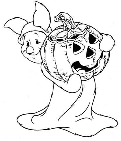Desenhos de Abóbora Assustadora para colorir