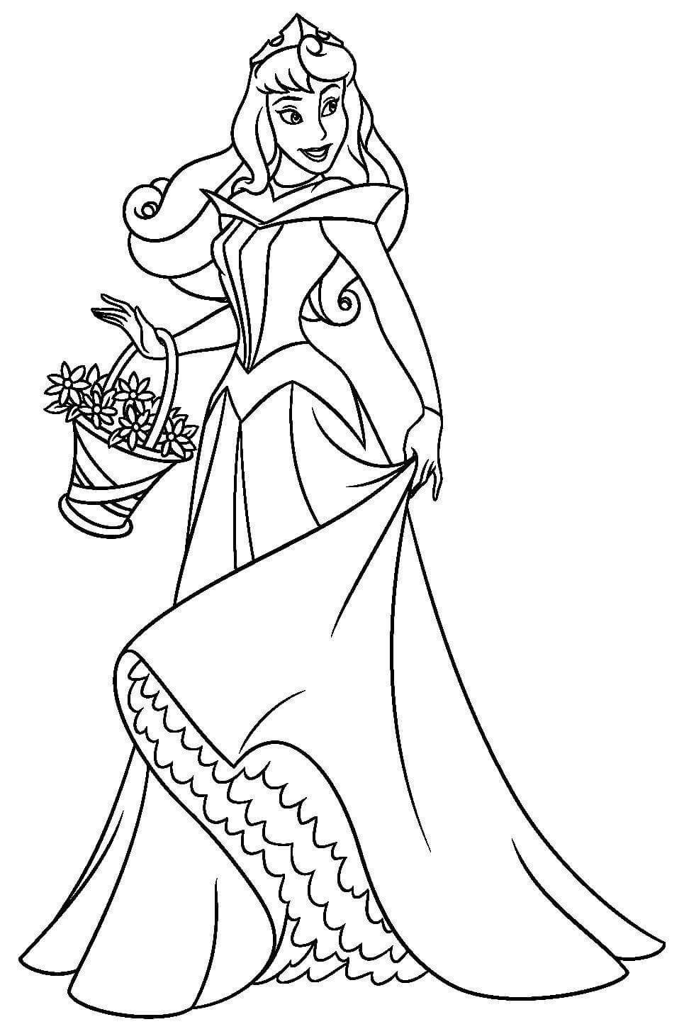 Desenhos de Adorável Princesa Aurora para colorir