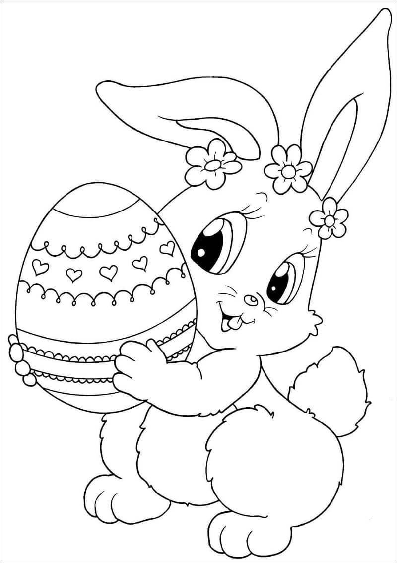 Desenhos de Adorável Coelhinho da Páscoa para colorir