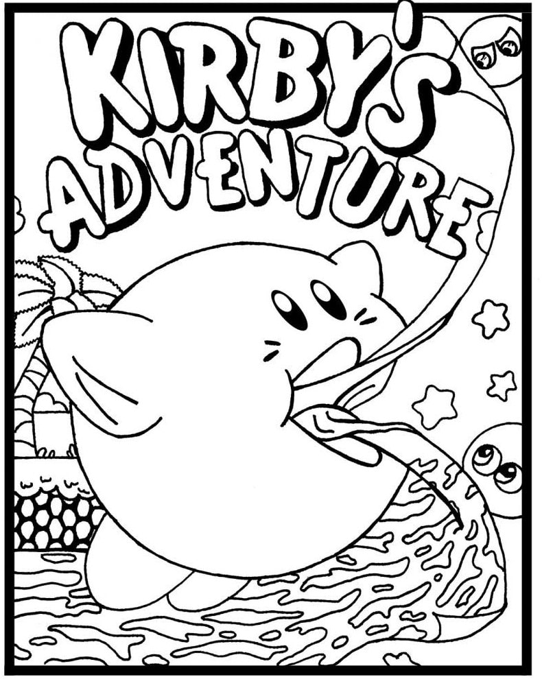 Desenhos de Adorável Kirby para colorir