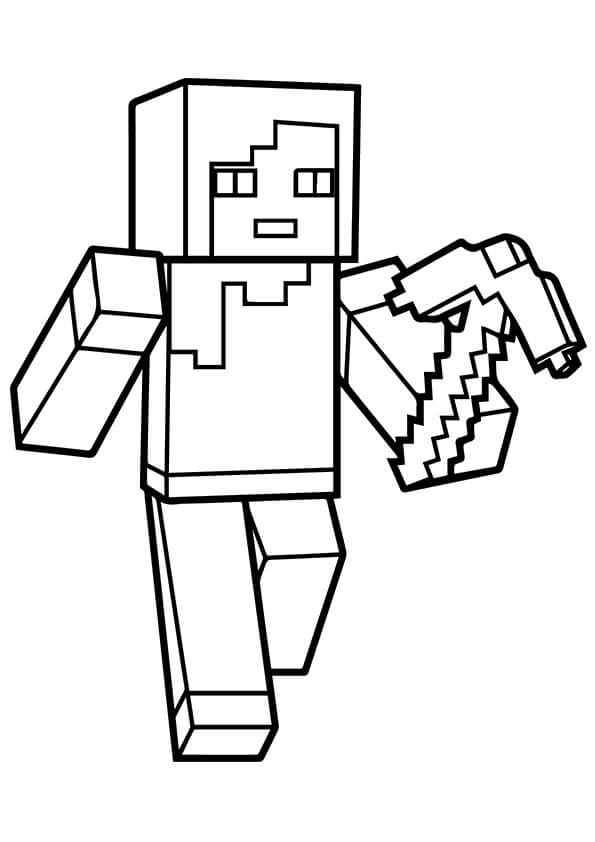 Desenhos de Alex Minecraft para colorir