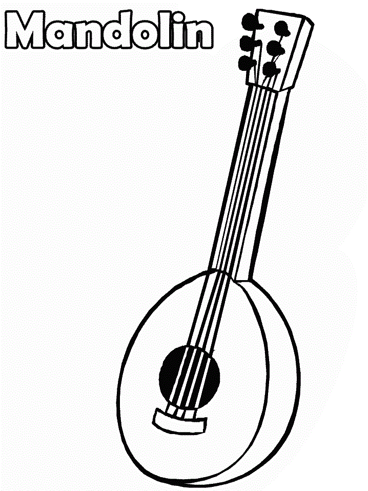 Banjo Normal 2 para colorir