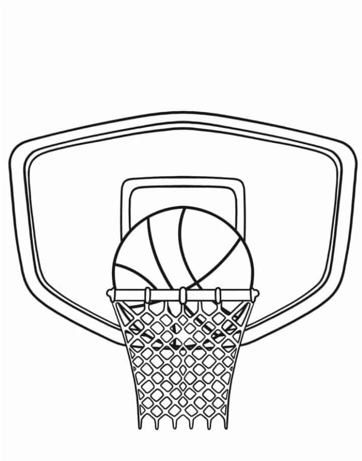 Desenhos de Basquetebol 5 para colorir