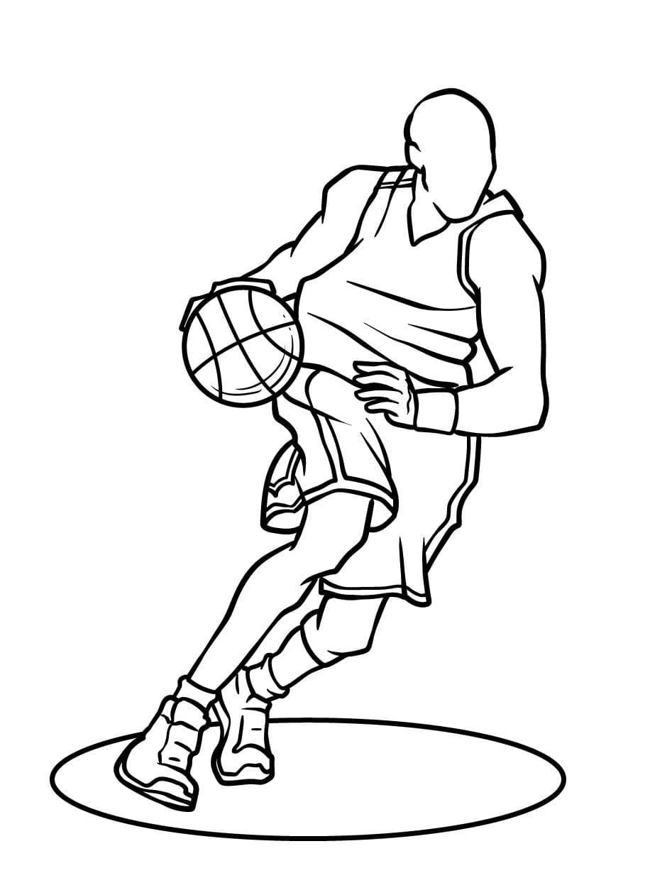 Desenhos de Basquetebol 6 para colorir