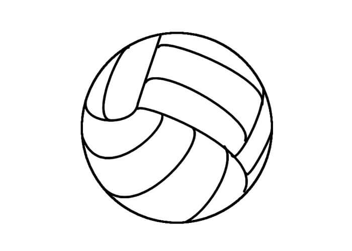 Boa Bola de Voleibol para colorir