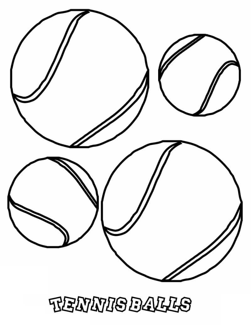 Bolas de Tênis para colorir