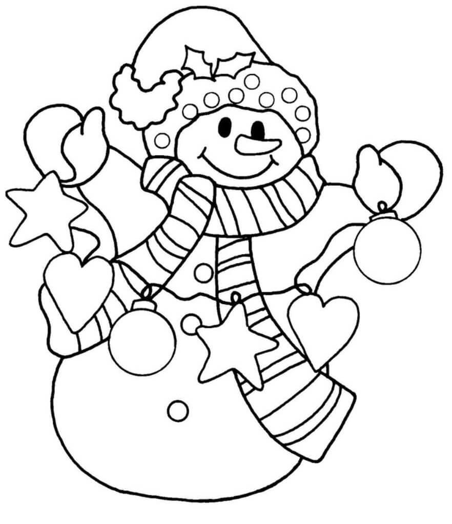 Boneco de Neve para colorir