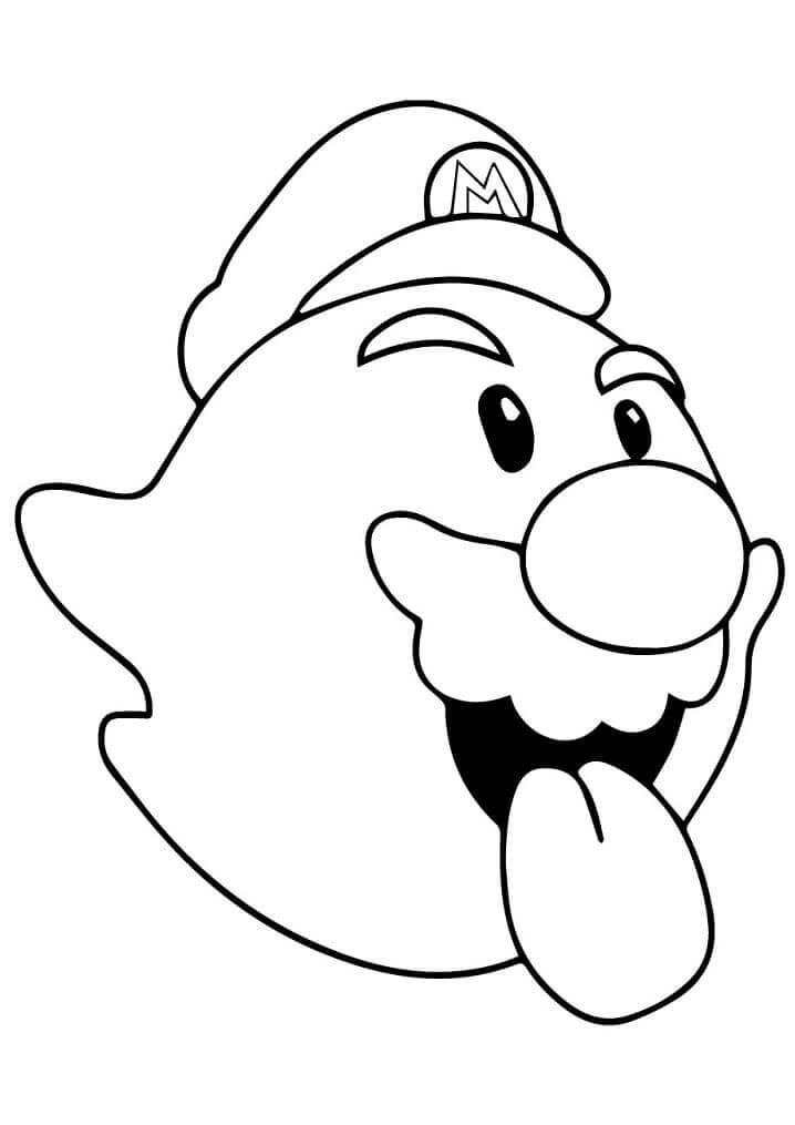 Desenhos de Boo Mario para colorir