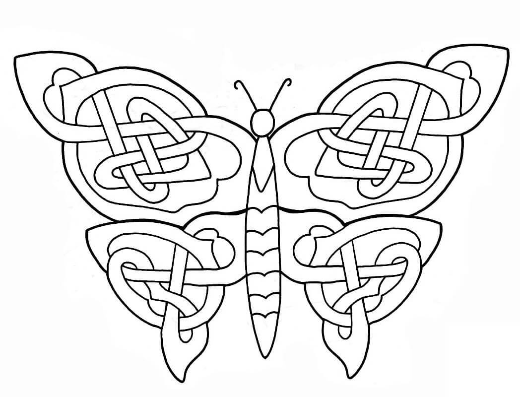 Desenhos de Borboleta Celta para colorir