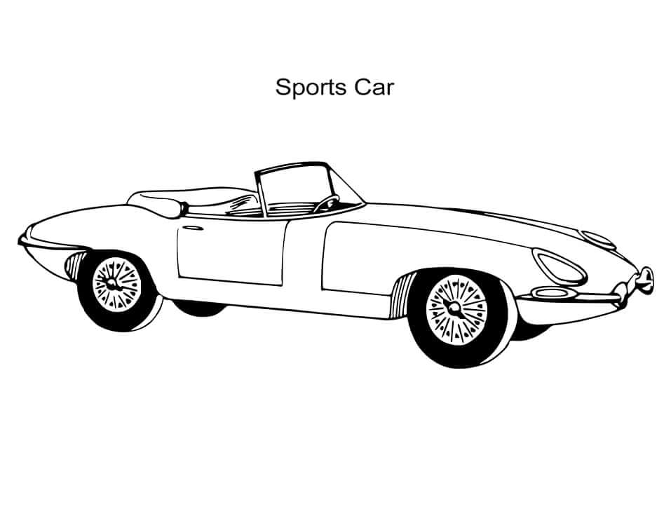 Desenhos de Carro Esporte Vintage para colorir