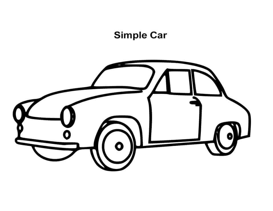 Desenhos de Carro Simples para colorir