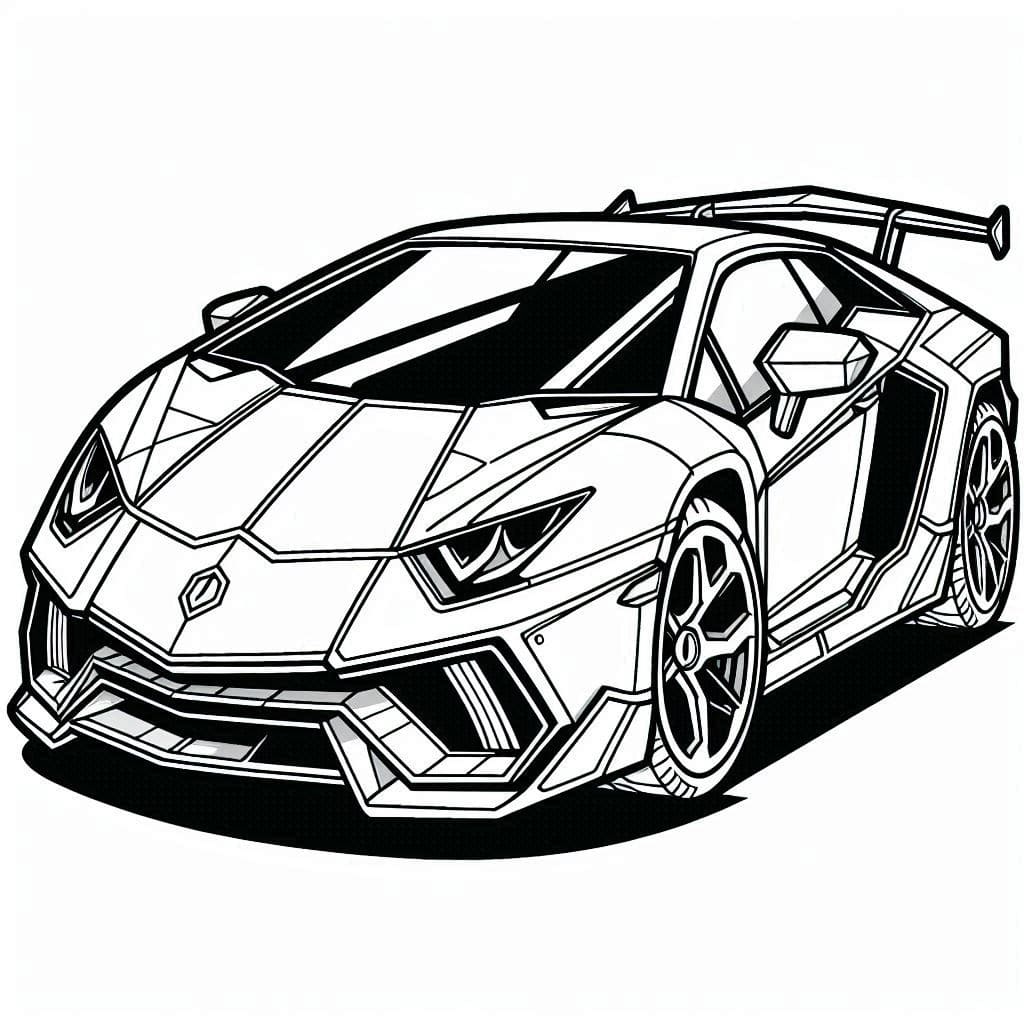 Desenhos de Carro muito facil para colorir