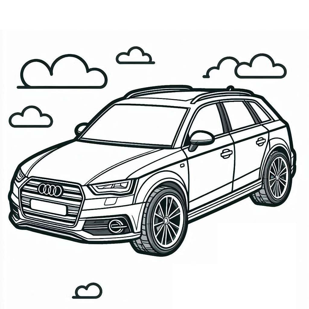 Desenhos de Carro simples para colorir