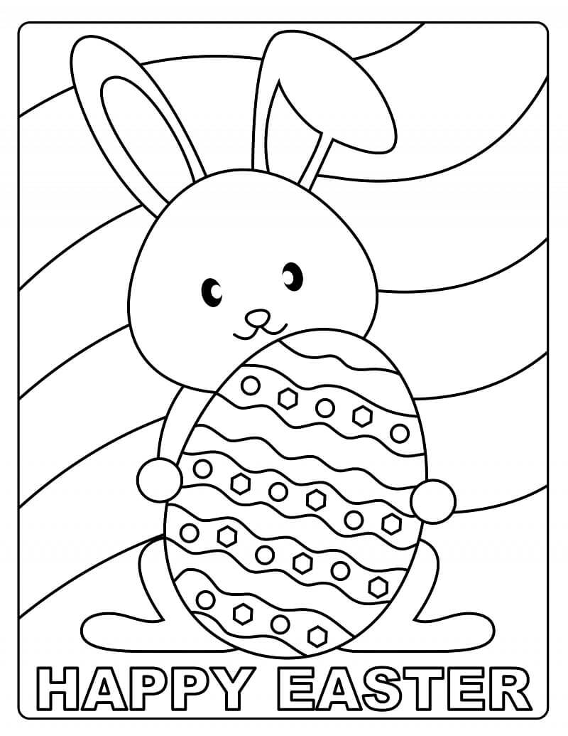 Desenhos de Coelhinho da Páscoa para colorir