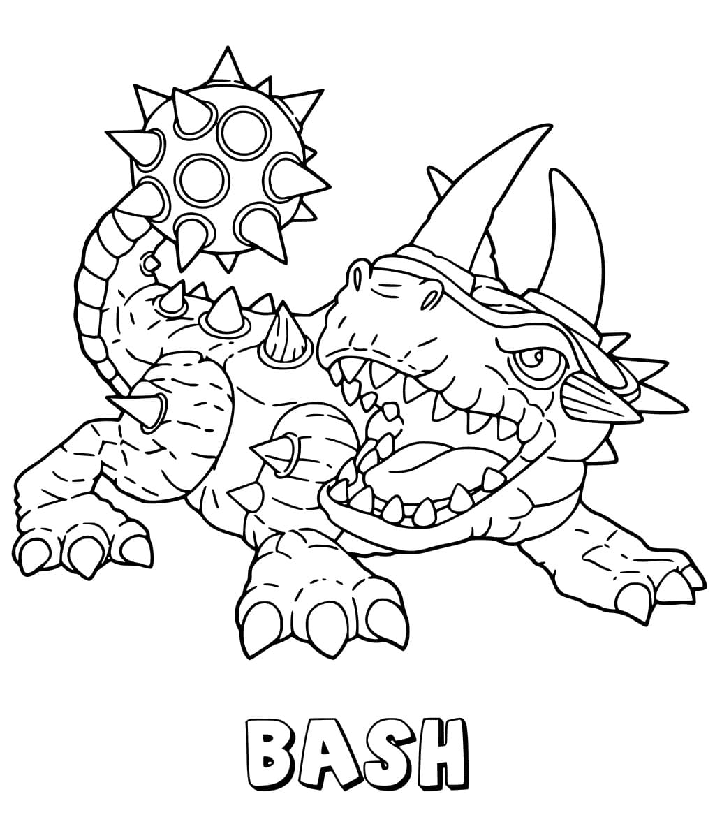 Desenhos de Desenhar Bash Skylanders para colorir