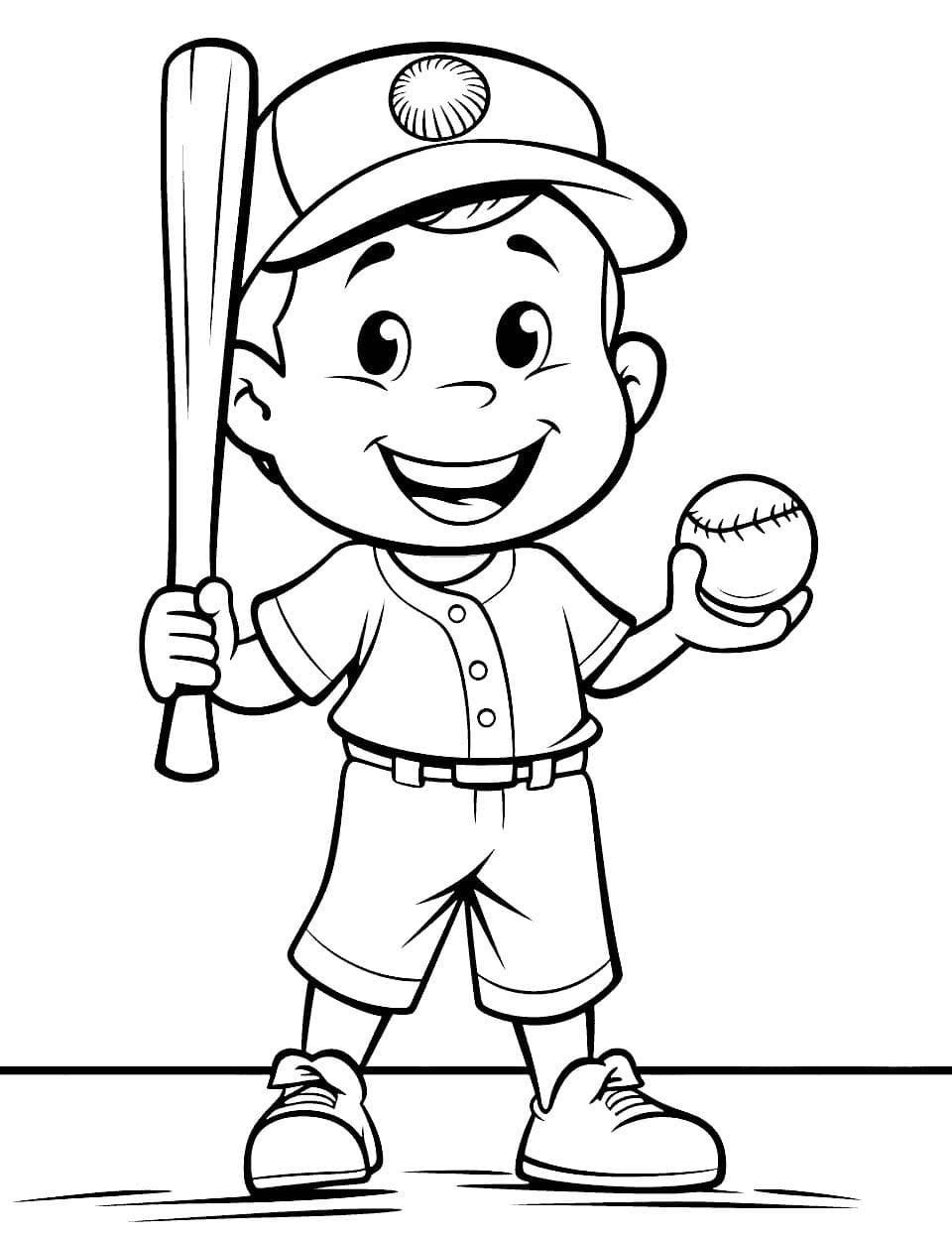 Desenhos de Desenhar Beisebol imprimir grátis para colorir