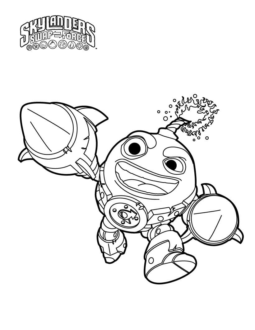 Desenhos de Desenhar CountDown Skylanders para colorir