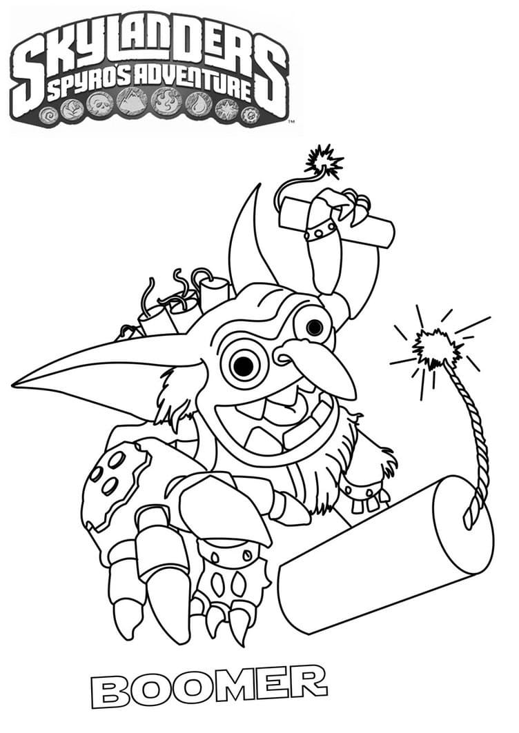 Desenhos de Desenhe Boomer Skylanders para colorir