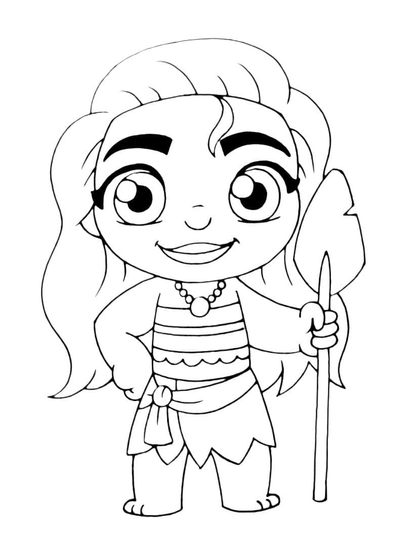 Desenhe Moana 1 para colorir