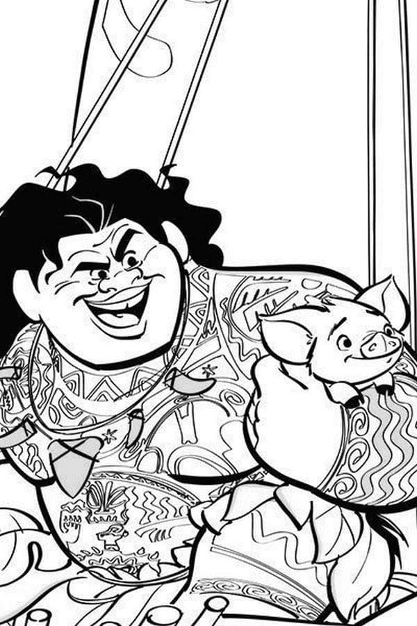 Desenhe Moana 6 para colorir