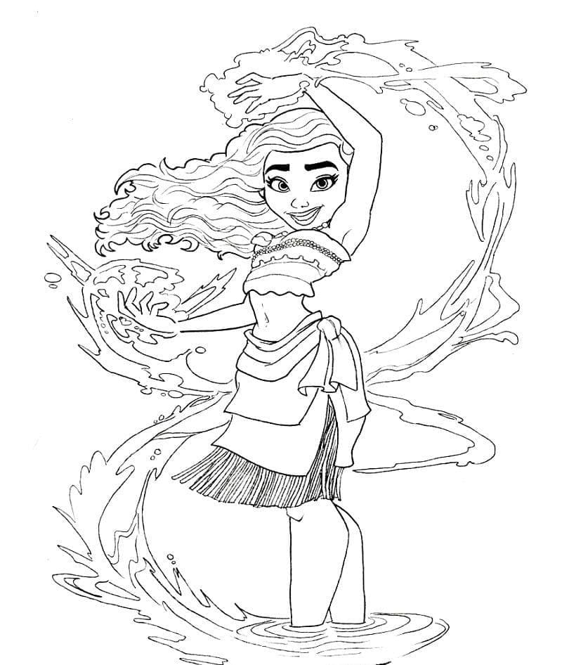Desenhe Moana básico para colorir