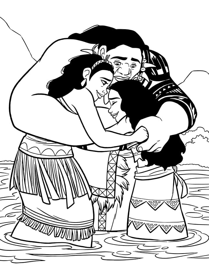 Desenhe Moana grátis para crianças para colorir