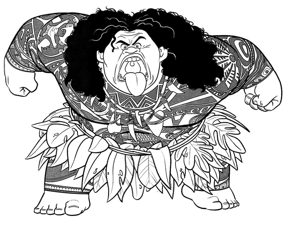 Desenhe Moana imprimível para crianças para colorir