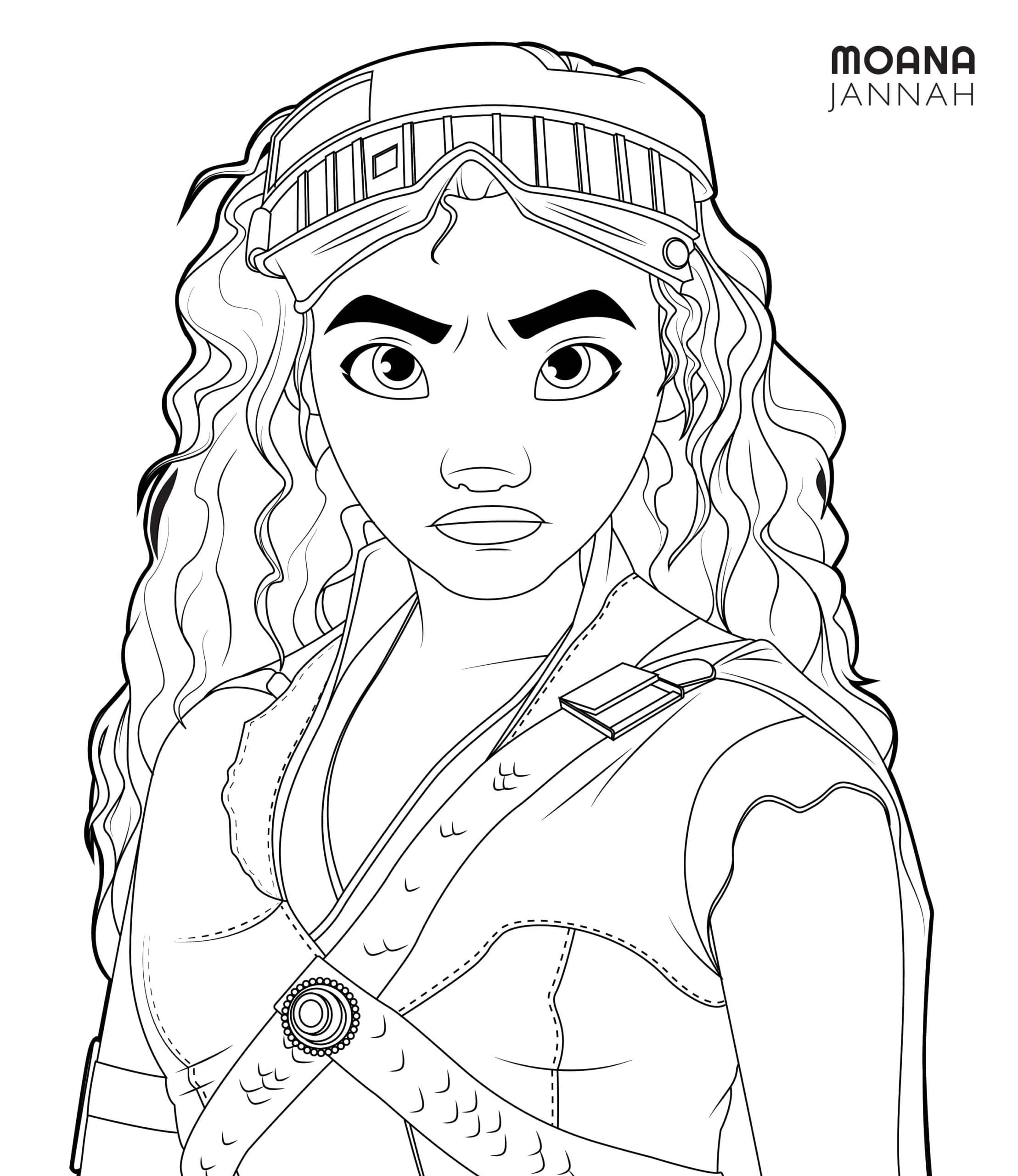 Desenhe Moana para crianças para colorir
